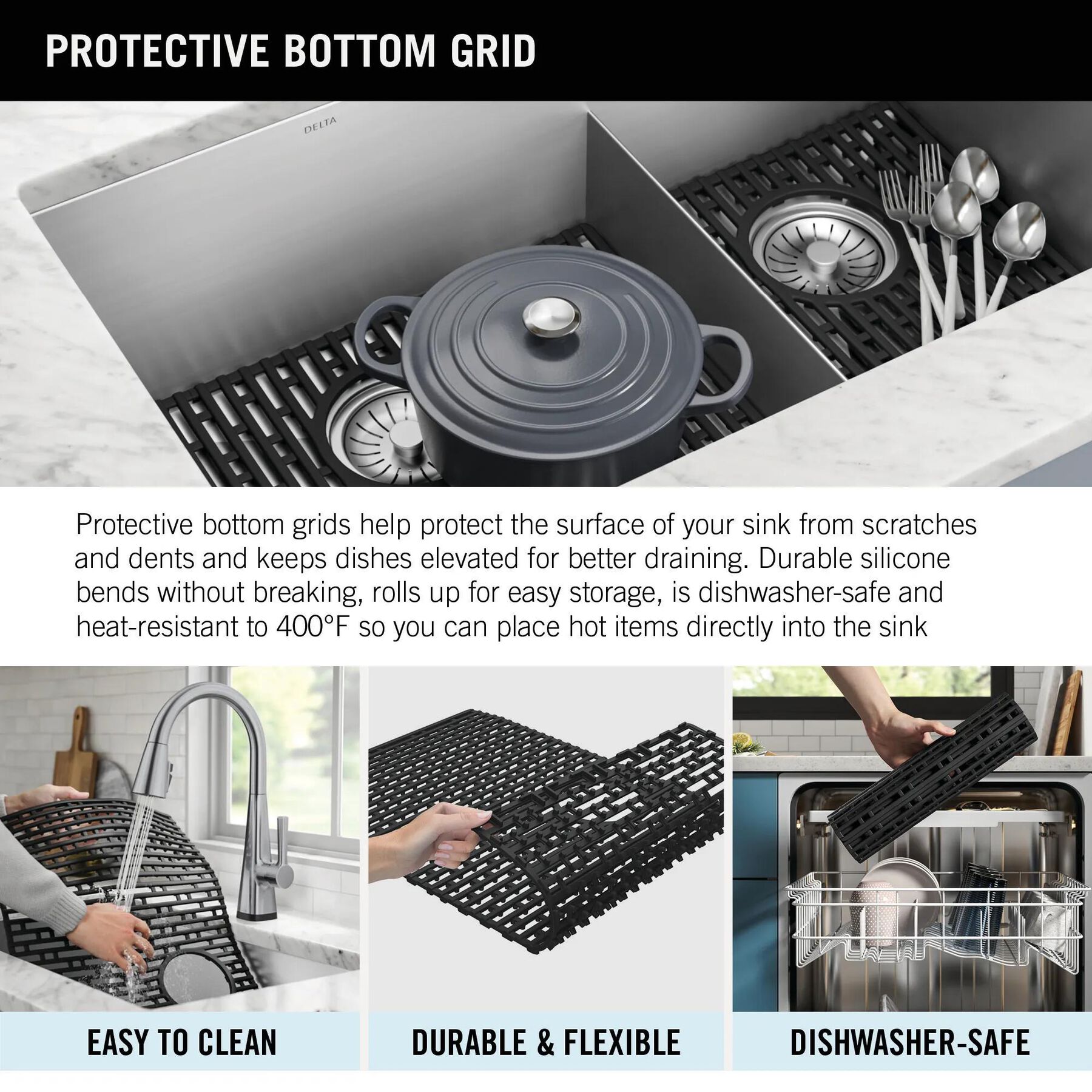 32&rdquo; Undermount Stainless Steel Double Bowl Kitchen Sink with Accessories